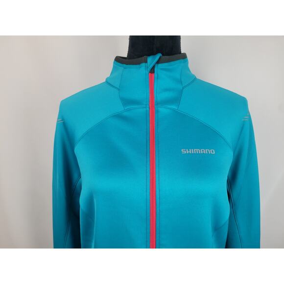 Shimano Women's Cycling Jacket Blue Black Pink Size Large - Picture 5 of 10